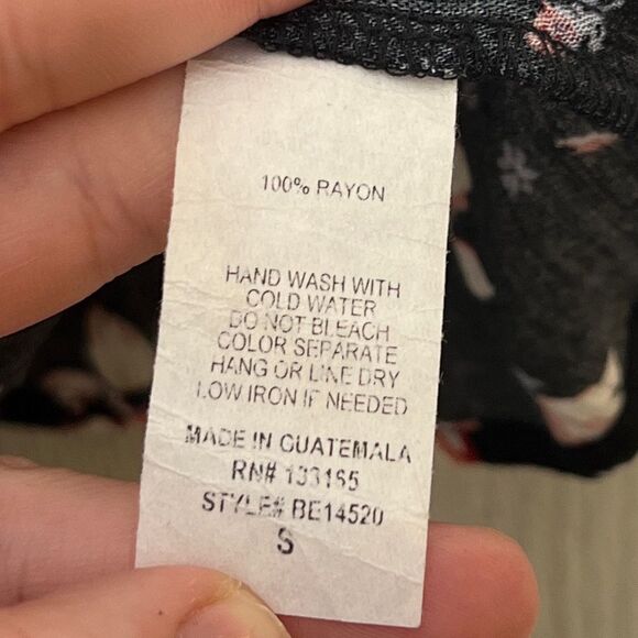 Altar'd State | Black Floral Ruffle Sleeve Blouse Size Small - Picture 6 of 6